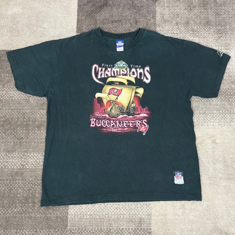 Vintage Tampa Bay Buccaneers NFL Football Super Bowl XXXVII Champions T Shirt XL